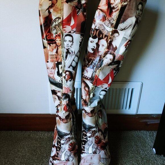 Lady Coutour Magazine cover collage platform boots - Picture 3 of 5